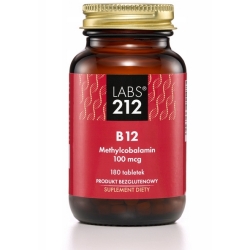 LABS212 B12 Methylcobalamin 100mcg 180tabletek cena 49,00zł