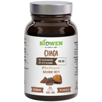 Biowen Chaga (Błyskoporek podkorowy) 400mg 90kapsułek cena 73,70zł