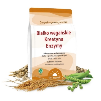 Dr Jacobs Białko wegańskie kreatyna enzymy 1kg cena 138,00zł