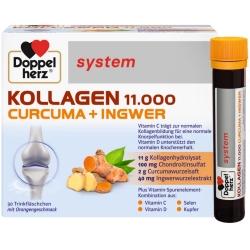 Doppelherz system KOLLAGEN 11.000 kurkumina i imbir 30ampułek po 25ml cena 149,00zł
