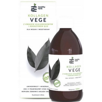 Healthy Herbs Kolagen Vege z koenzymem Q10 kwas hialuronowy w płynie 500ml cena 98,90zł