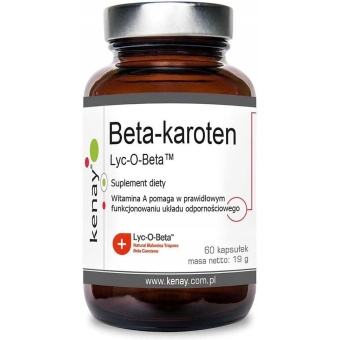 Kenay Beta karoten (Prowitamina A) Lyc-O-Beta 60kapsułek cena 29,90zł