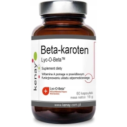 Kenay Beta karoten (Prowitamina A) Lyc-O-Beta 60kapsułek cena 29,90zł