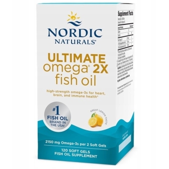 Nordic Naturals Ultimate Omega 2x2150mg smak cytrynowy 120kapsułek cena 334,90zł