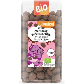 Żelki owocowe w czekoladzie 250 g BIO Biominki cena 32,49zł
