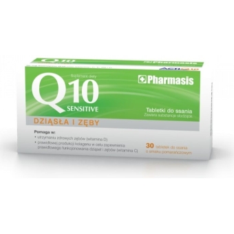 Q10 Sensitive Dziąsła i Zęby 30tabletek do ssania Pharmasis cena 35,95zł