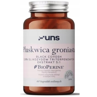 UNS Pluskwica groniasta + BioPerine 60kapsułek cena 45,00zł