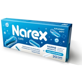 Narex Caps 150mg probiotyk szczep Narine  20kapsułek cena 28,40zł