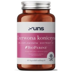 UNS Czerwona koniczyna 500mg 60kapsułek + próbki gratis cena 53,75zł