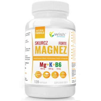 Magnez Skurcz Forte Magnez + Potas + B6 120kapsułek Wish Pharmaceutical cena 30,00zł