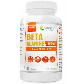 Beta Alanine 800mg (Beta Alanina) 120kapsułek Wish Pharmaceutical cena 29,90zł