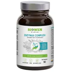 Biowen Enzymax Complex+ (enzymy trawienne) 90kapsułek data ważności 2026.01.01 cena 76,49zł