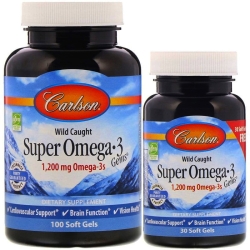 Super Omega-3Gems 1200mg tran 130kapsułek Carlson Labs cena 149,90zł