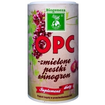 OPC zmielone pestki winogron proszek 200g Biogeneza cena 27,95zł