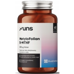 UNS MetyloFolian 5-MTHF 800mcg folian 60kapsułek cena 54,00zł
