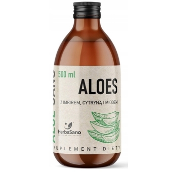 Herbasano Aloes Sano z imbirem cytryną i miodem 500ml cena 59,00zł