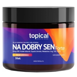Topical żelki CBD na Dobry Sen Forte wiśniowe z melatoniną 30żelek cena 69,00zł