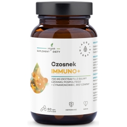 Aura Herbals Czosnek Immuno+ 700mg 60kapsułek cena 22,49zł