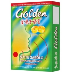 Guangxi Golden Throat Złote Gardło Pastylki do ssania 12sztuk cena 14,90zł