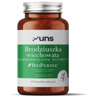 UNS Brodziuszka Wiechowata +Bioperine Andrografolidy 60kapsułek cena 49,00zł