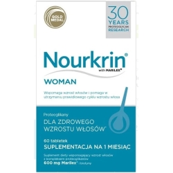 Nourkrin Woman Proteoglikany na porost włosów dla kobiet 60tabletek cena 239,00zł