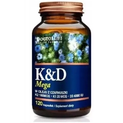 Doctor Life Witaminy K&D 4000 Mega 60kapsułek cena 49,99zł