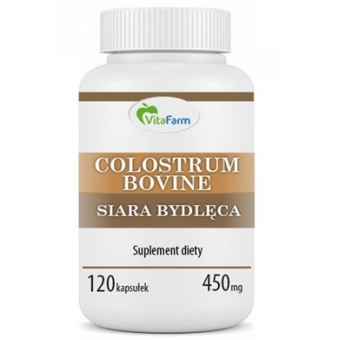 Colostrum Bovine (siara bydlęca) 450mg 120kapsułek Vitafarm cena 49,90zł