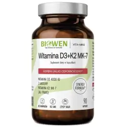 Biowen Witaminy D3+K2MK7 90kapsułek cena 67,99zł