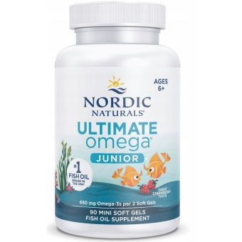 Nordic Naturals Ultimate Omega Junior 680mg smak truskawkowy 90kapsułek cena 122,90zł