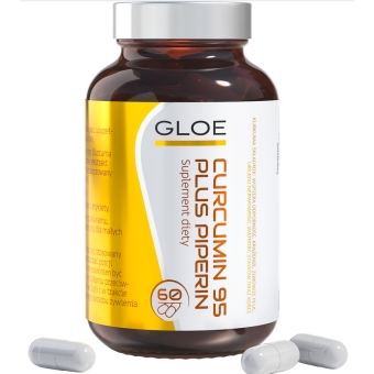 GLOE Curcumin 95 plus piperin kurkuma z piperyną 60kapsułek cena 69,00zł