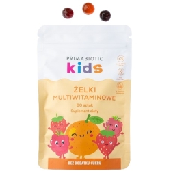 Primabiotic Żelki multiwitaminowe dla dzieci bez cukru 60sztuk cena 49,90zł