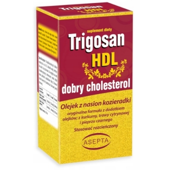 Trigosan HDL dobry cholesterol krople 30ml Asepta PROMOCJA cena 41,80zł