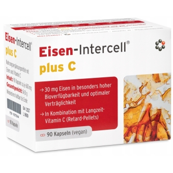 Dr Enzmann Eisen-Intercell plus C Żelazo z witaminą C 90kapsułek cena 153,00zł