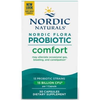 Nordic Naturals Nordic Flora Probiotic Comfort (Prebiotyk FOS + 15mld CFU) 30kapsułek cena 134,90zł
