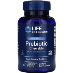 Life Extension Florassist prebiotic Strawberry Chewable smak truskawkowy 60kapsułek cena 79,00zł