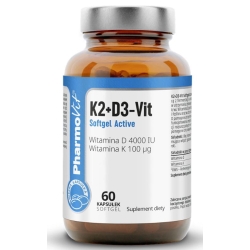 Pharmovit Clean Label Witamina K2+D3-Vit 60kapsułek cena 39,90zł