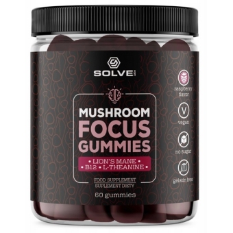 SOLVE Mushroom focus żelki 60sztuk cena 89,90zł