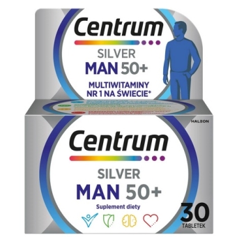 Centrum Man Silver 50+ 30tabletek cena 53,90zł