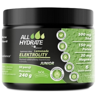 Aliness ALLHydrate Elektrolity Junior lemoniada 240g cena 59,90zł