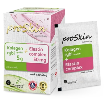 Aliness Kolagen rybi 5g + Elasting 50 mg Complex 30saszetek cena 119,90zł