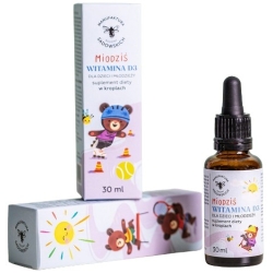 Witamina D3 dla dzieci i młodzieży Miodziś 30ml Pasieka Rodziny Sadowskich cena 30,90zł