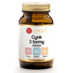 Yango Cynk 3 Formy 90kapsułek cena 23,93zł