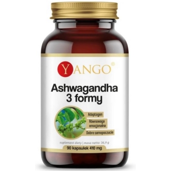 Yango Ashwagandha 3 Formy 90kapsułek cena 52,50zł