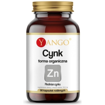 Yango Cynk Forma Organiczna 90kapsułek cena 25,50zł