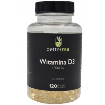 BetterMe Witamina D3 4000IU 120kapsułek cena 22,99zł