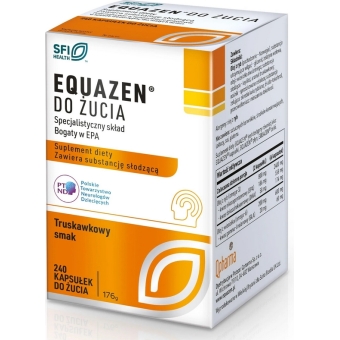 Equazen 240kapsułek do żucia o smaku truskawkowym Qpharma cena 184,90zł