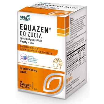 Equazen 60kapsułek do żucia o smaku truskawkowym Qpharma Equazen cena 77,90zł