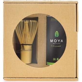 Zestaw herbata zielona matcha w proszku codzienna 30g BIO + Miotełka bambusowa chasen Moya Matcha cena 91,45zł
