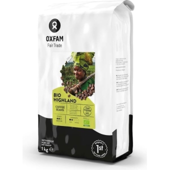 Kawa ziarnista Arabica 100% wysokogórska fair trade 1kg BIO Oxfam cena 108,19zł