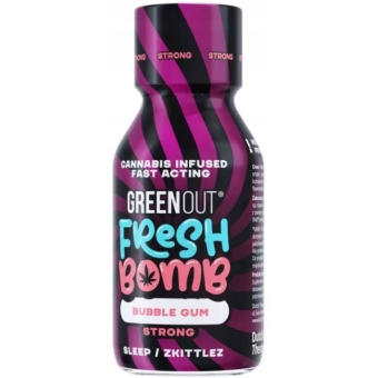 Shot konopny Green Out Fresh Bomb BubbleGum Strong guma balonowa 100ml Dutch Therapy data ważności 2025.08 cena 56,99zł